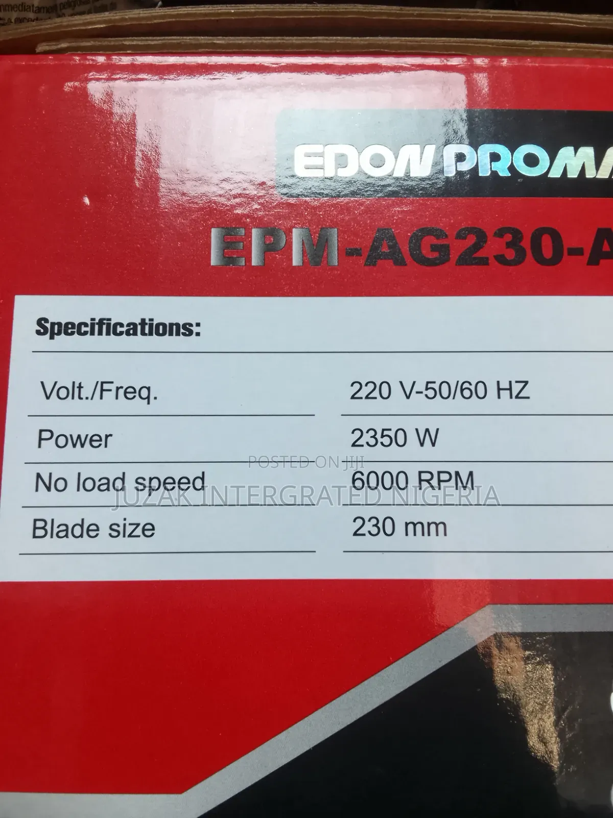 9 Inches Edon Filling Machine/ Angle Grinder
