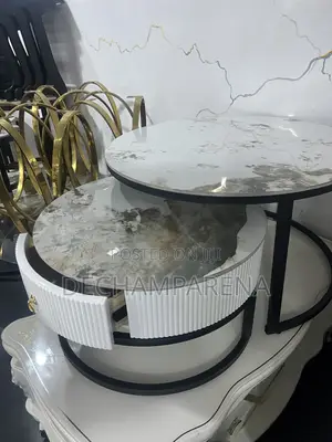 Round Center Table With Drawers