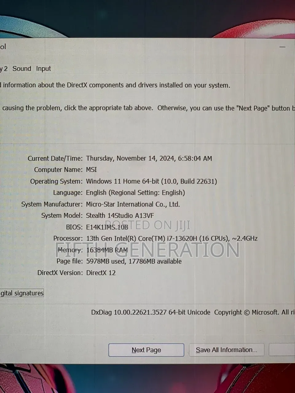 Laptop MSI Stealth 14 Studio A13VF 32GB Intel Core i7 SSD 1T