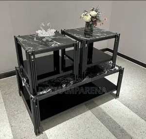 Carve Center Table With Double Sidestool