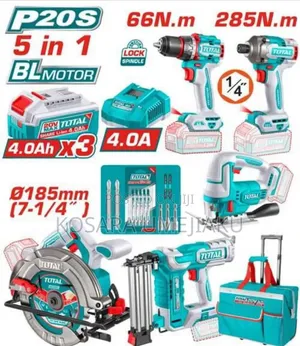 5 in 1 Total Cordless Combo Tools Set 20v