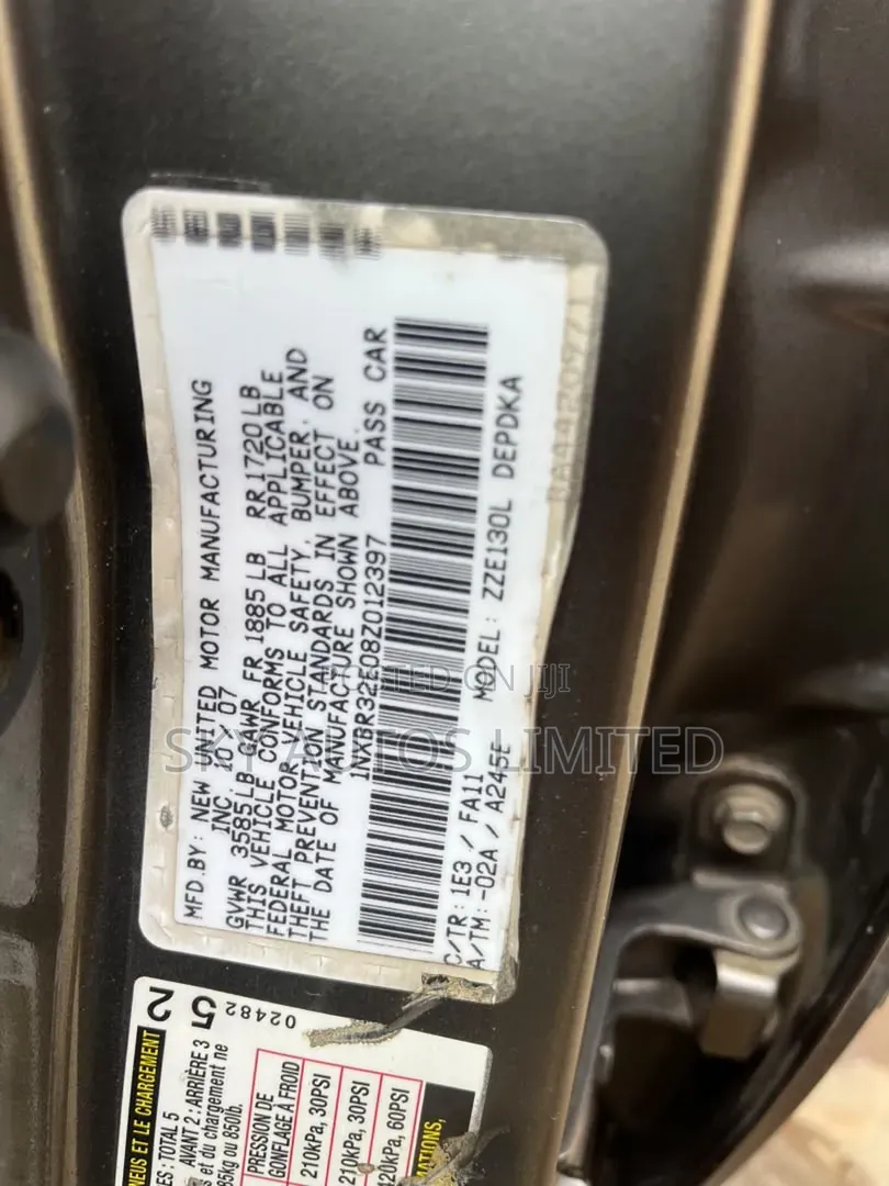 Toyota Corolla 2008 Gray