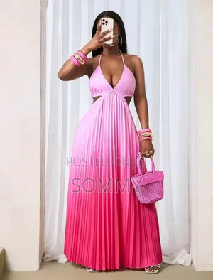 Backless Halter Neck Sleeveless Dress