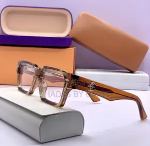 Chic Transparent Blue Square Eyeglasses - Modern Stylish