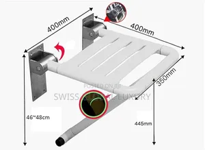 High Grade Bathroom Wall Shower Folding Stool.