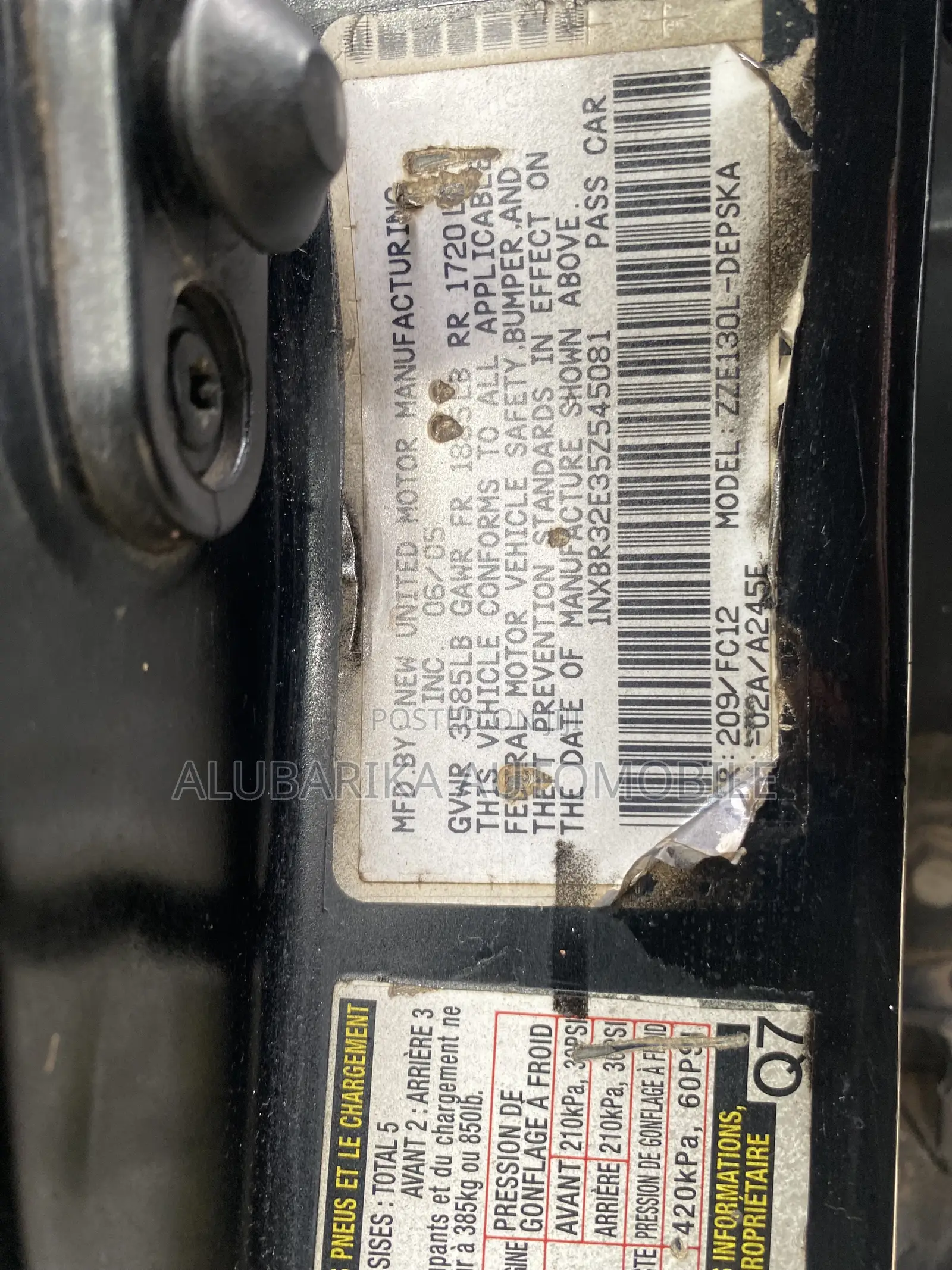 Toyota Corolla 2005 Black