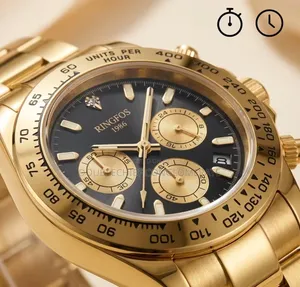 Gold/Black Chronograph Unisex Watch
