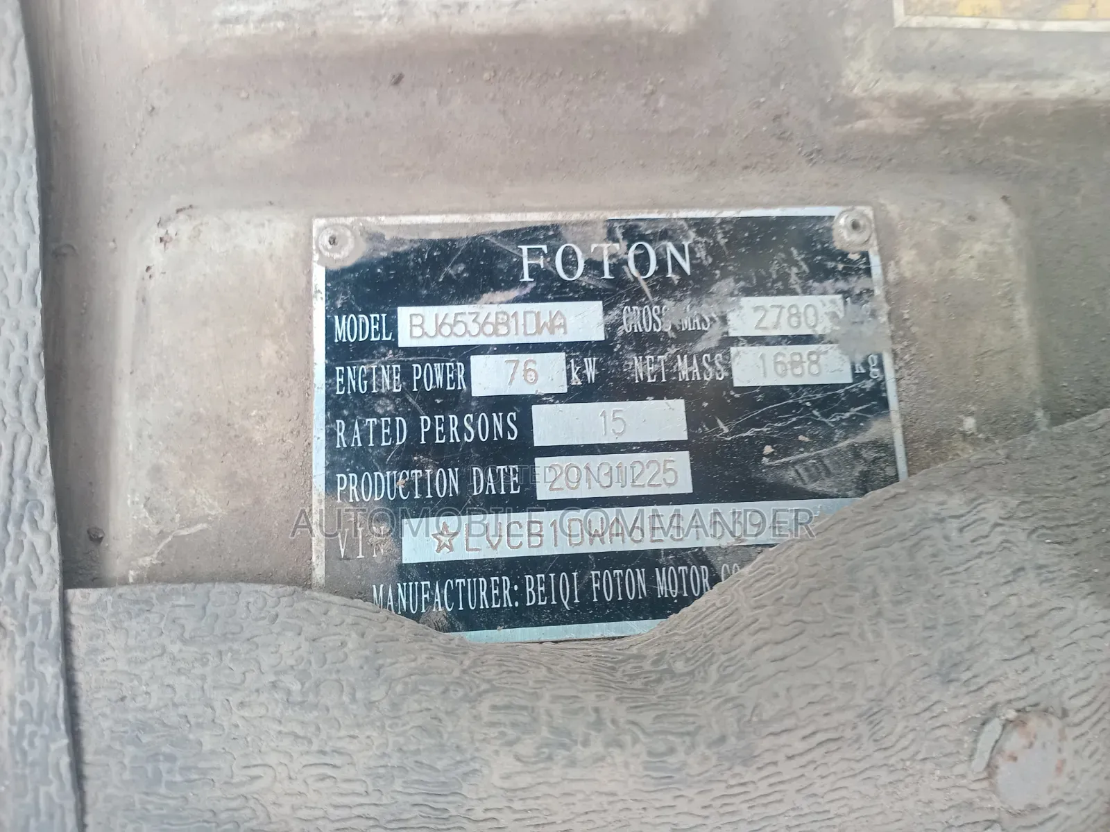 Foton View 2013 White