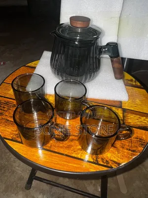 5in1 Borosilicate Glass Teapot Set 
1 Jug 4 Cup
