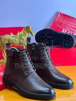 Mens Premium Leather Lace-Up Ankle Boots–Casual Formal Chelsea Boots