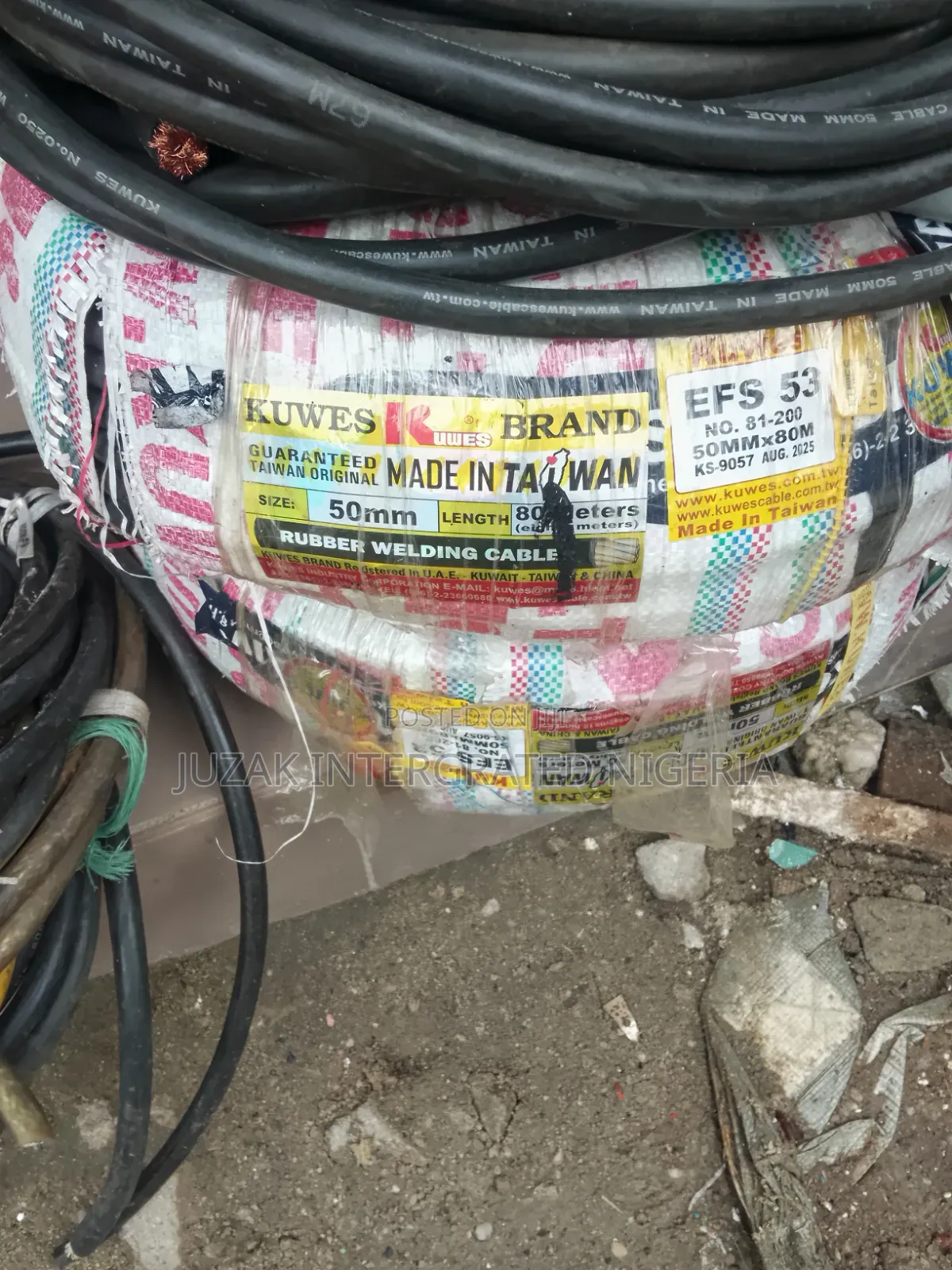 50mm × 100yard Kuwesi 100% Copper Welding Cable