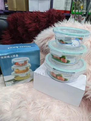3pcs Round Microwave Bowl