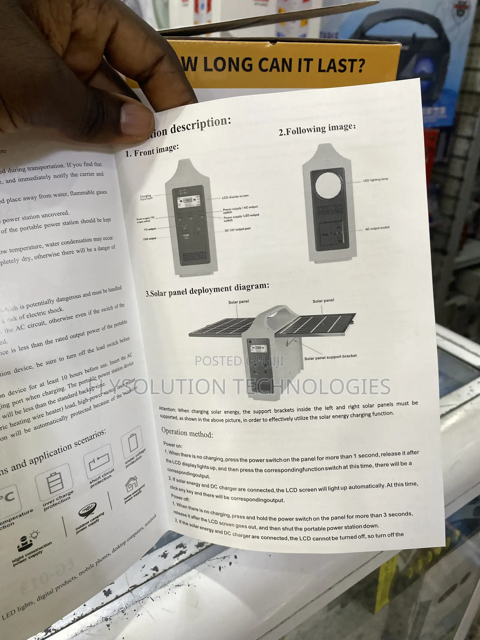 100W Portable Power Station UPS Solar Generator 220V With Solar Panel