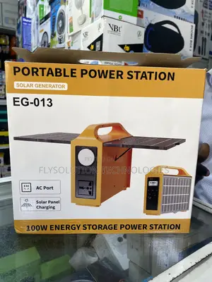 100W Portable Power Station UPS Solar Generator 220V With Solar Panel