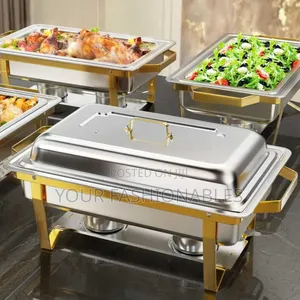 2 Tray Bicolor Stainless Steel Chafing Dish 11Litres