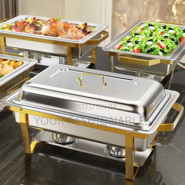 2 Tray Bicolor Stainless Steel Chafing Dish 11Litres