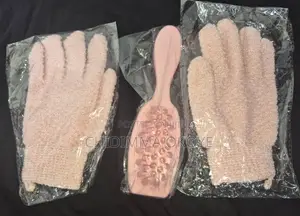 Bath Scrub Gloves and Scalp Massage Set