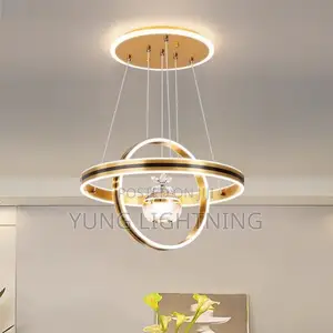 3-Color Modern LED Ring Chandelier