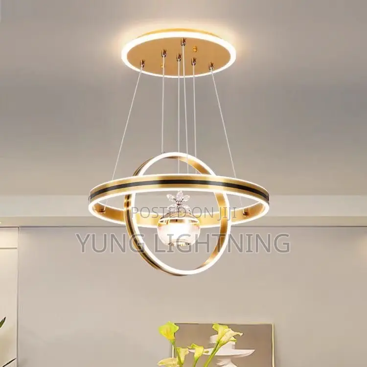 3-Color Modern LED Ring Chandelier