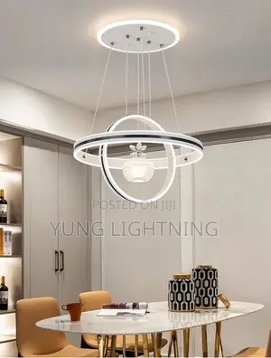 3-Color Modern LED Ring Chandelier