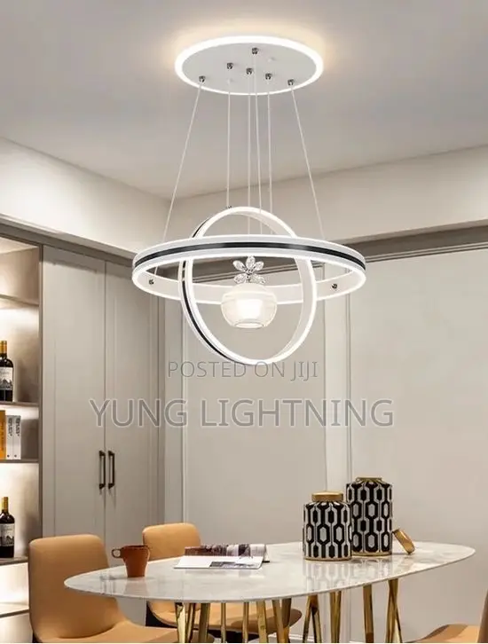 3-Color Modern LED Ring Chandelier