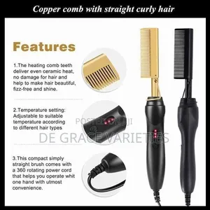 Electric Hot Comb Brush /Straightener
