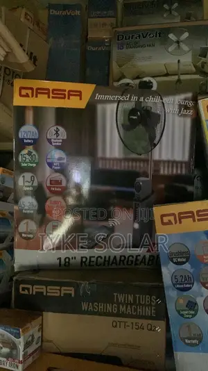 Qasa Rechargeable Fan 18”” Bluetooth Radio (Speaker)