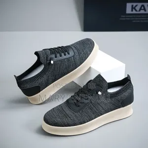 Breathable Knit Lace -Up Casual Sneakers
