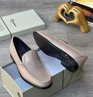 Richwanaz Men's Perforated Leather Loafers