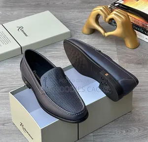 Richwanaz Men's Perforated Leather Loafers