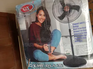 Ox Black 18" Non Rechargeable Standing Fan.