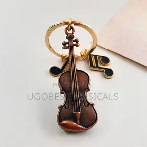 Violin Necklace Pendant Key Holder, Musical Note Charm for Violinist
