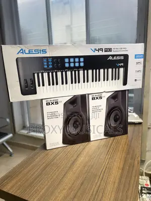 M-Audio BX5D3 Studio Monitor Speakers Alesis V49 MKII MIDI Keyboard