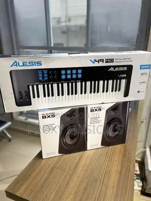 M-Audio BX5D3 Studio Monitor Speakers Alesis V49 MKII MIDI Keyboard