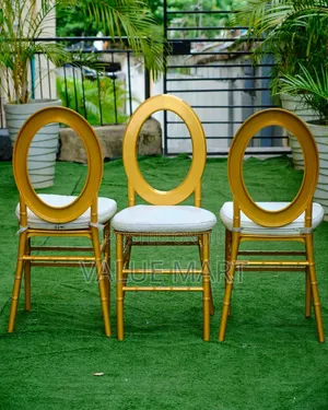 Gold O Back Chairs Decorations