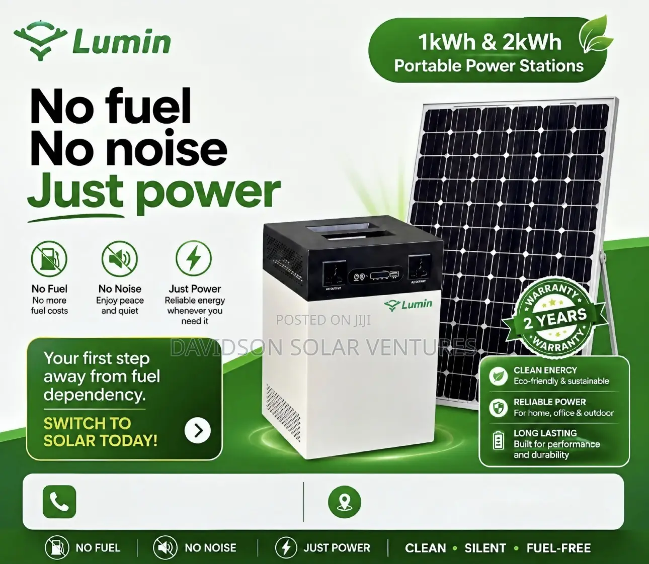 1000w 2kwh Lumin Solar Generator