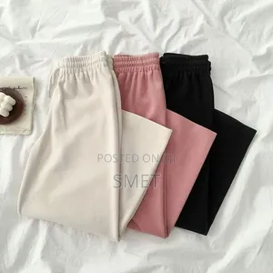 Unisex Wide Leg Palazzo Joggers Pants Baggy Sweatpants Multiple Colors