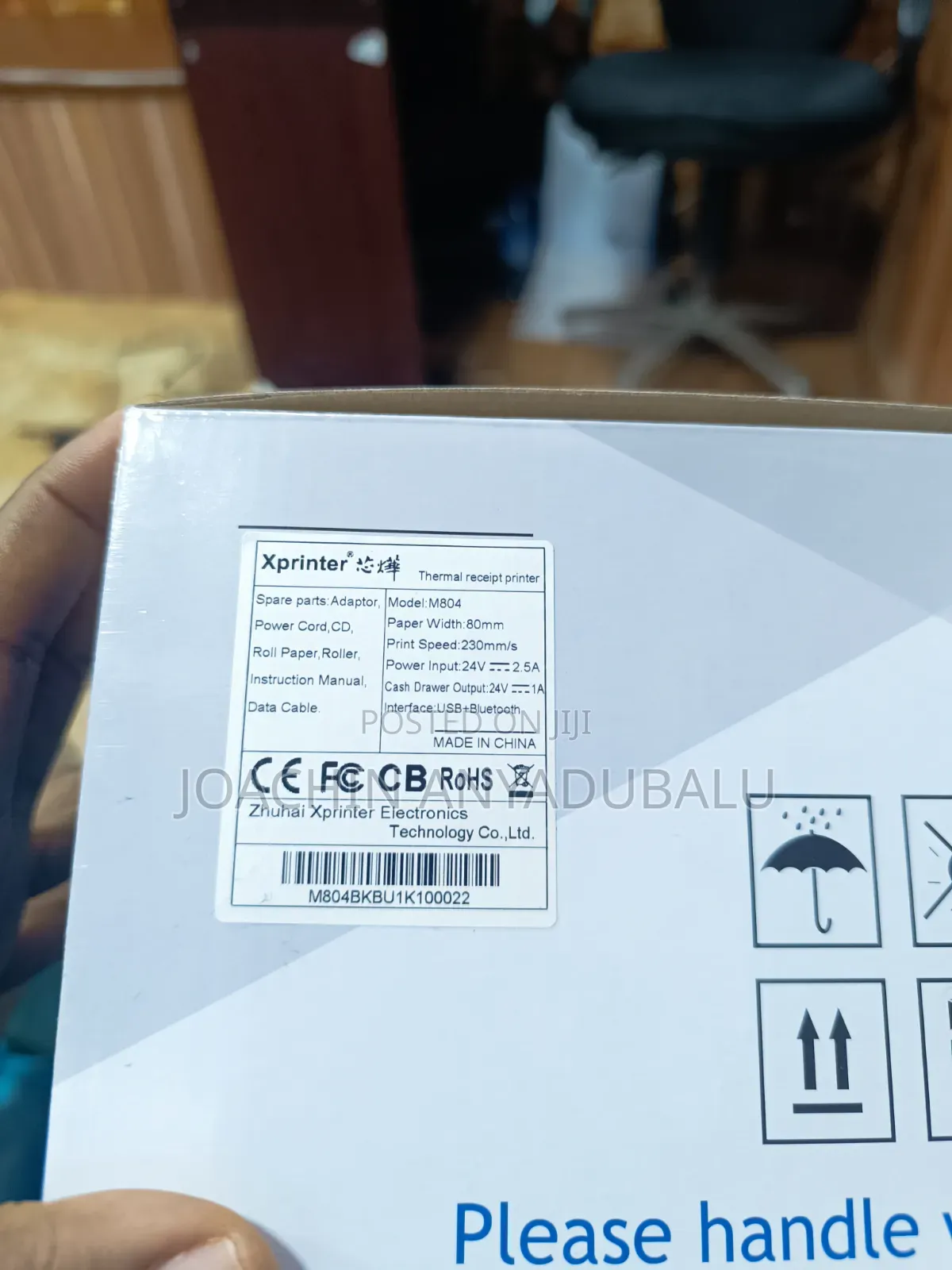 M804 USB, Bluetooth and LAN Thermal POS Receipt Printer - High-Speed