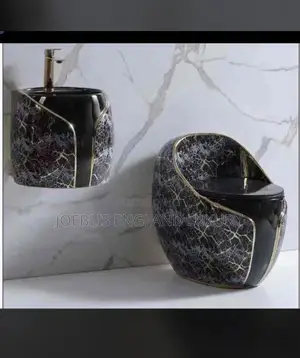 Gold Set Wc With Basin