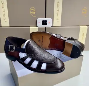Brown and Black Sandals Luxury Shoe