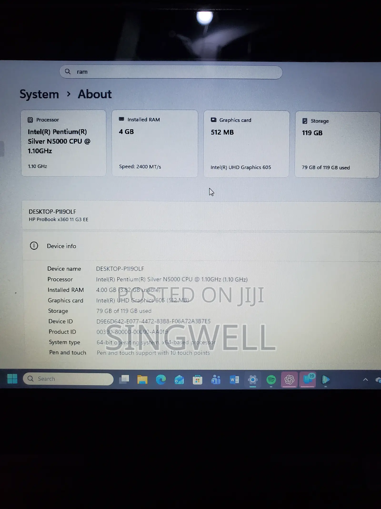 Laptop HP TouchSmart tx2 4GB Intel Pentium eMMC 128GB
