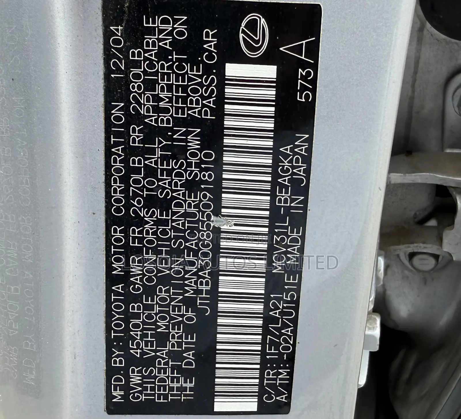 Lexus ES 330 2005 Silver