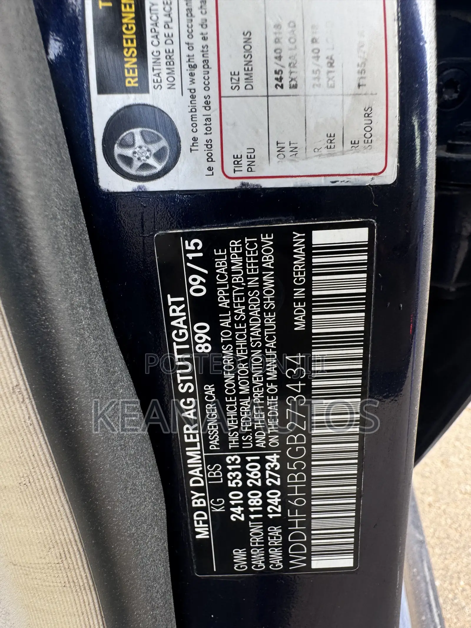 Mercedes-Benz E400 2016 Blue