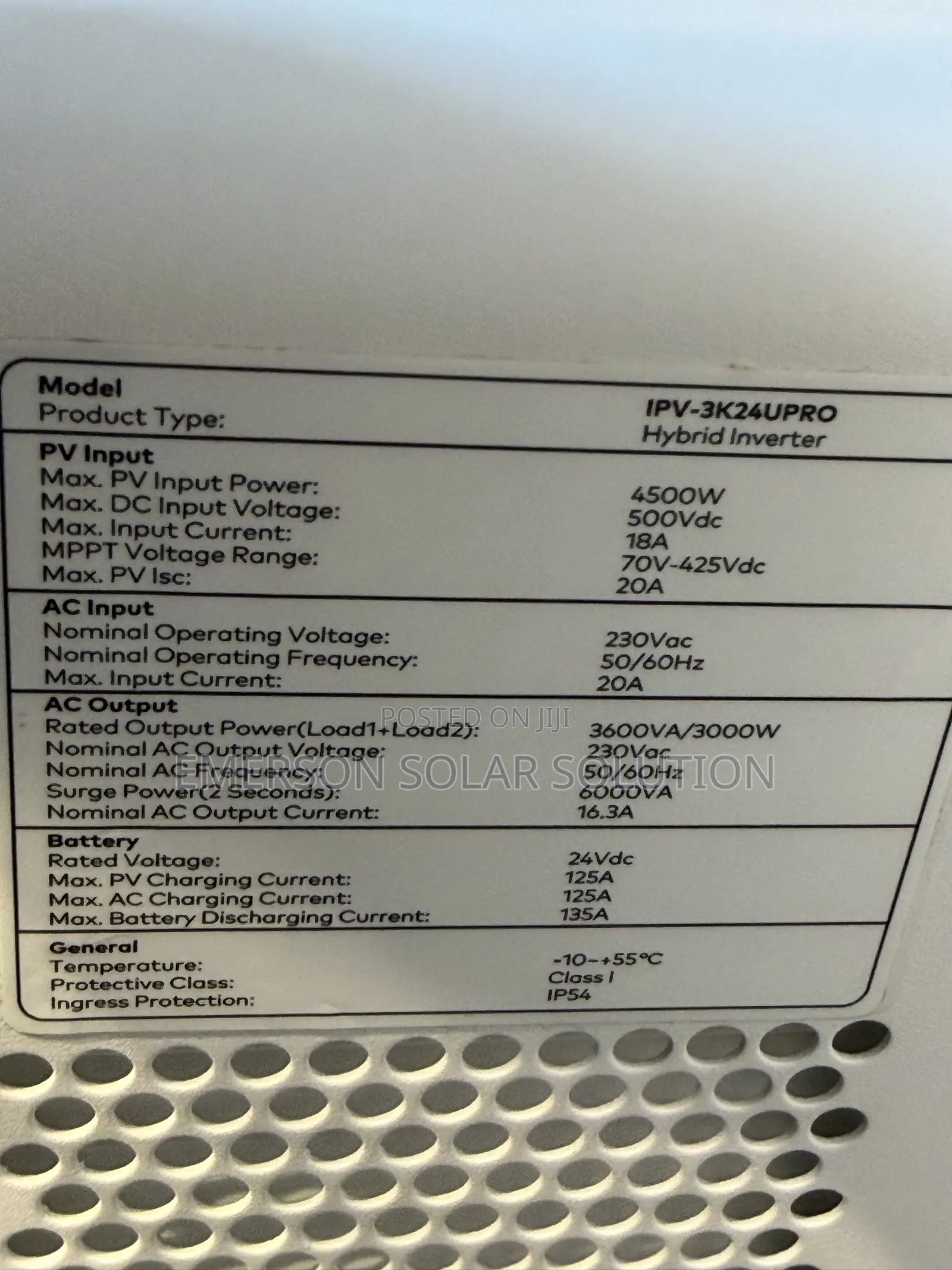Itel 3kva 24 Hybrid Inverter