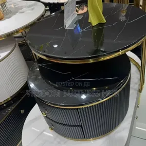 Black Sintered Nightstand Center Table