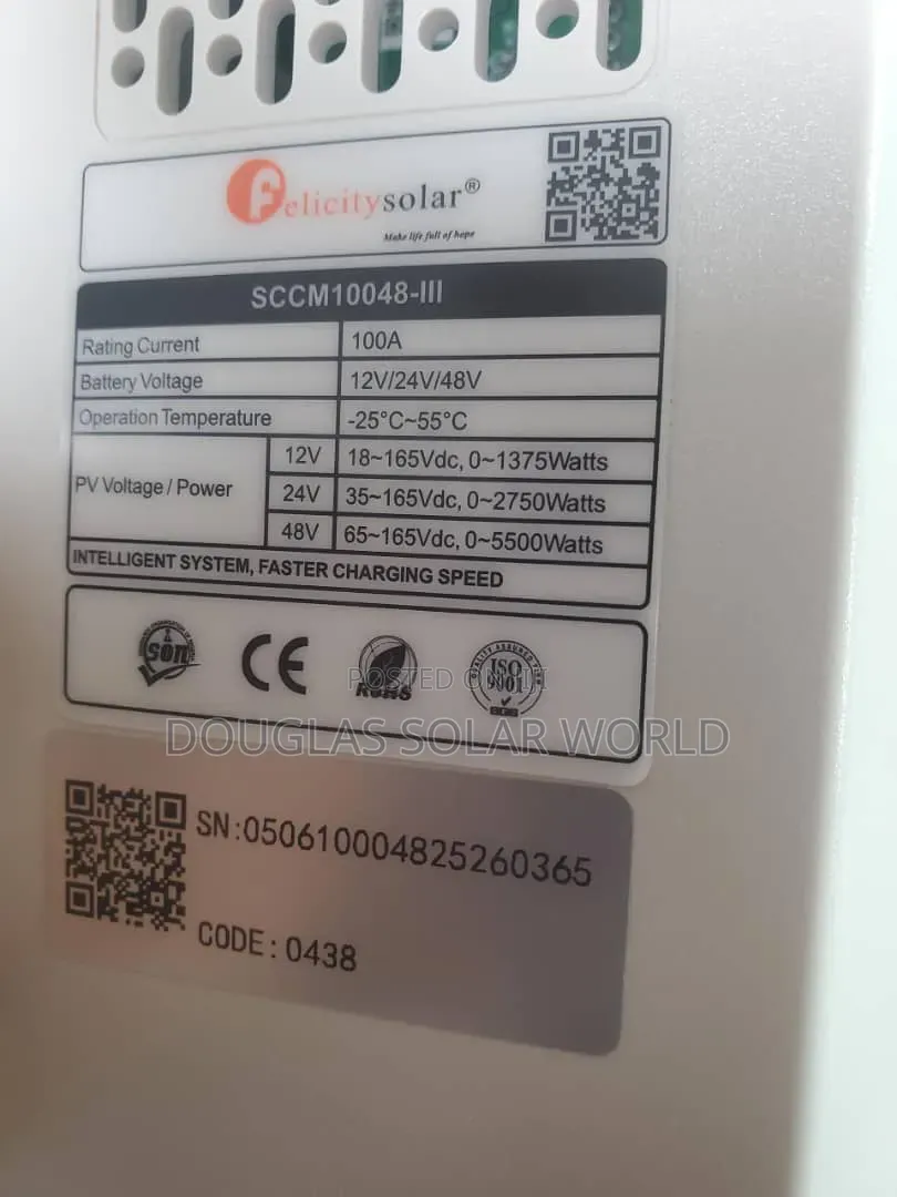 100a 48v Felicity Charge Controller