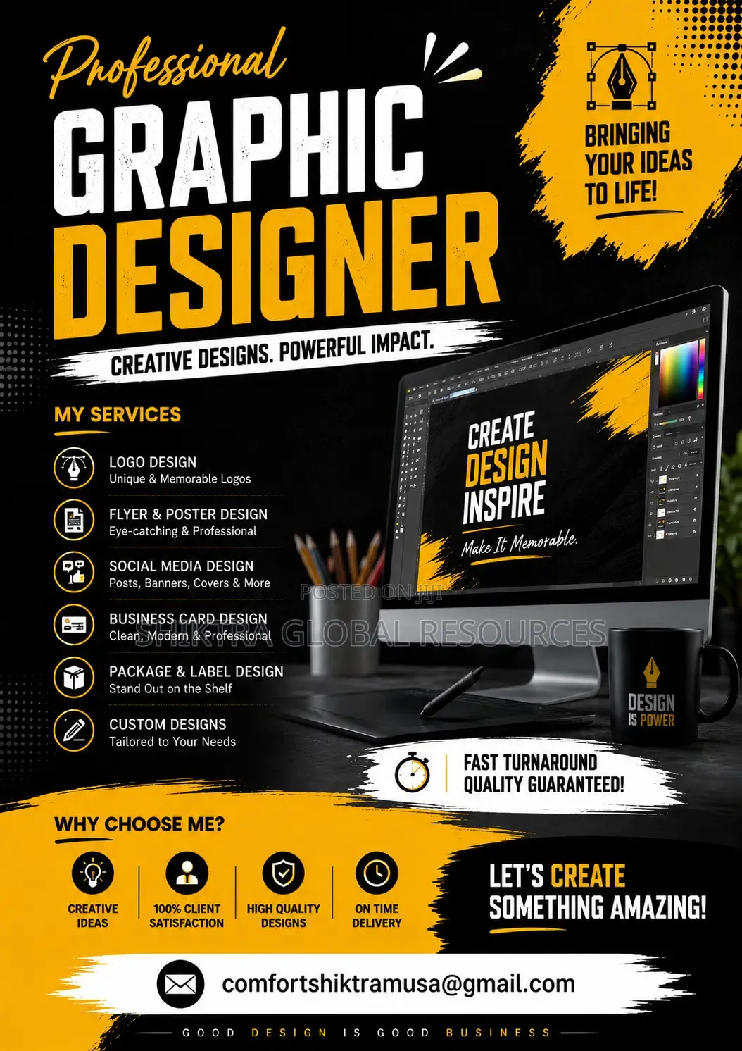 Professional Graphic Design Services – Logos, Flyers, Social Media