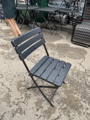 Black Color Foldable Plastic Chair