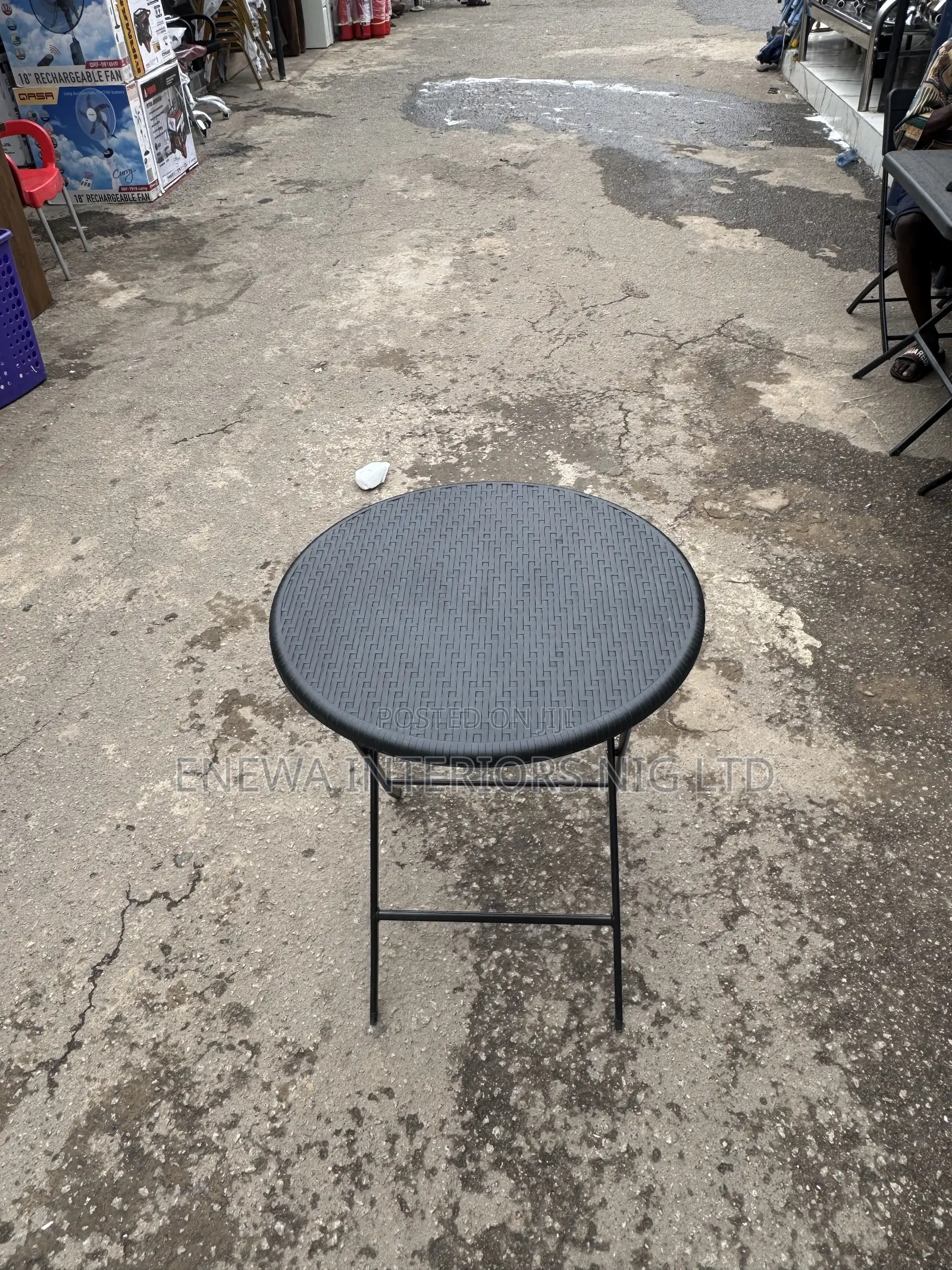 Black Color Foldable Plastic Table