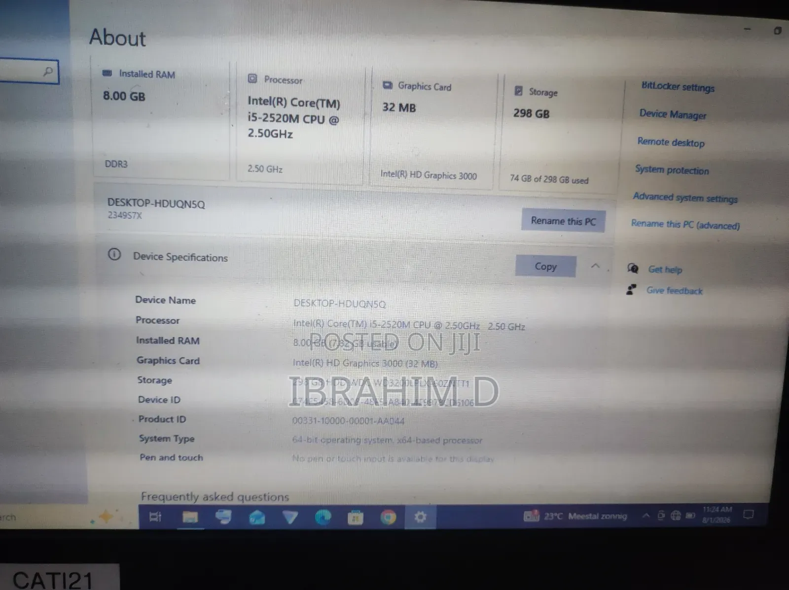 Laptop Lenovo ThinkPad T430 8GB Intel Core i5 HDD 512GB